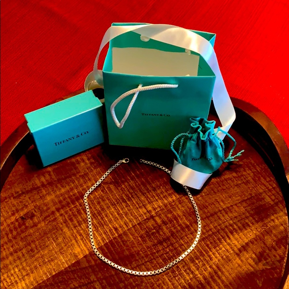 Tiffany & Co. Silver Venetian Box Link Necklace